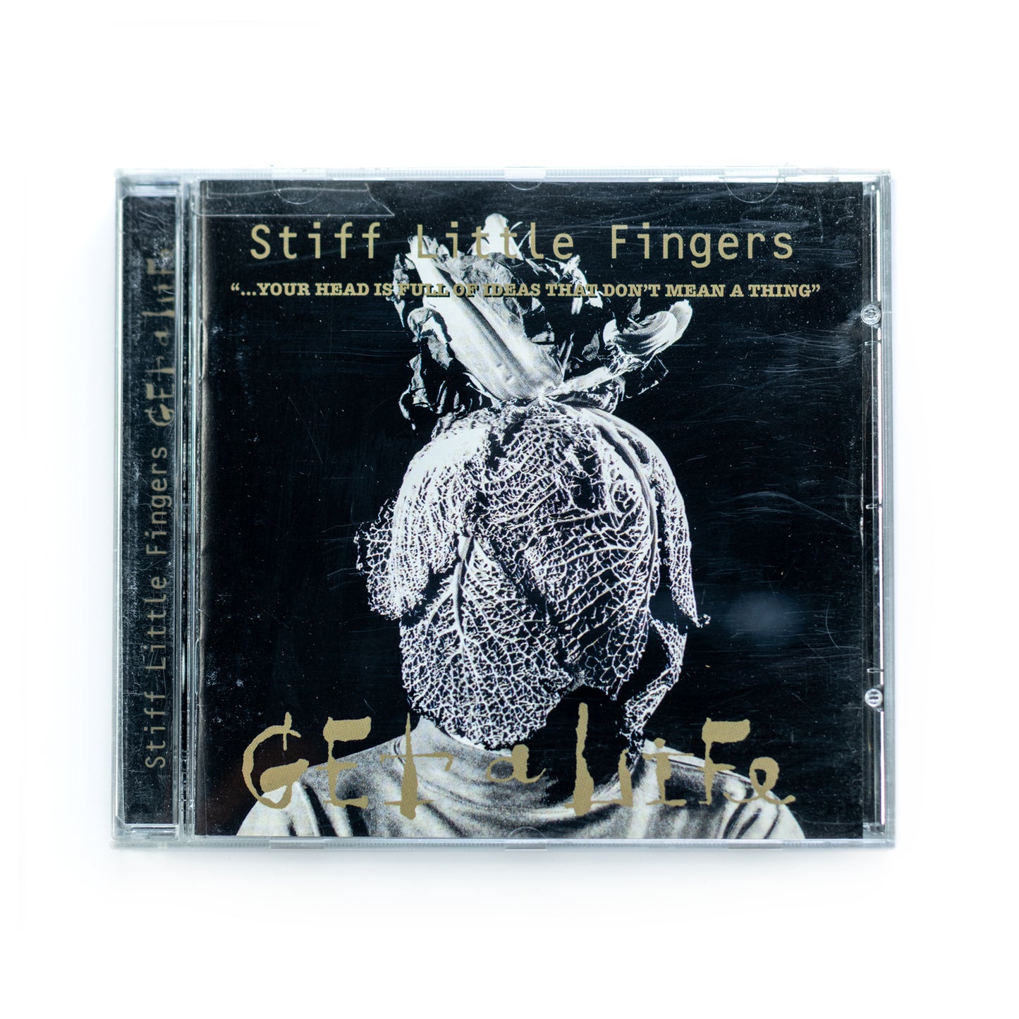 Stiff Little Fingers – Get A Life CD album cover featuring bold, punk-inspired artwork with the band’s logo and album title in striking lettering. The design conveys the energetic, rebellious spirit of the band's punk rock style.