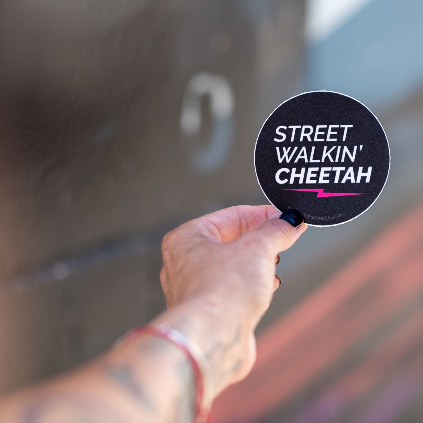 Street Walkin' Cheetah 3" Round Vinyl Sticker