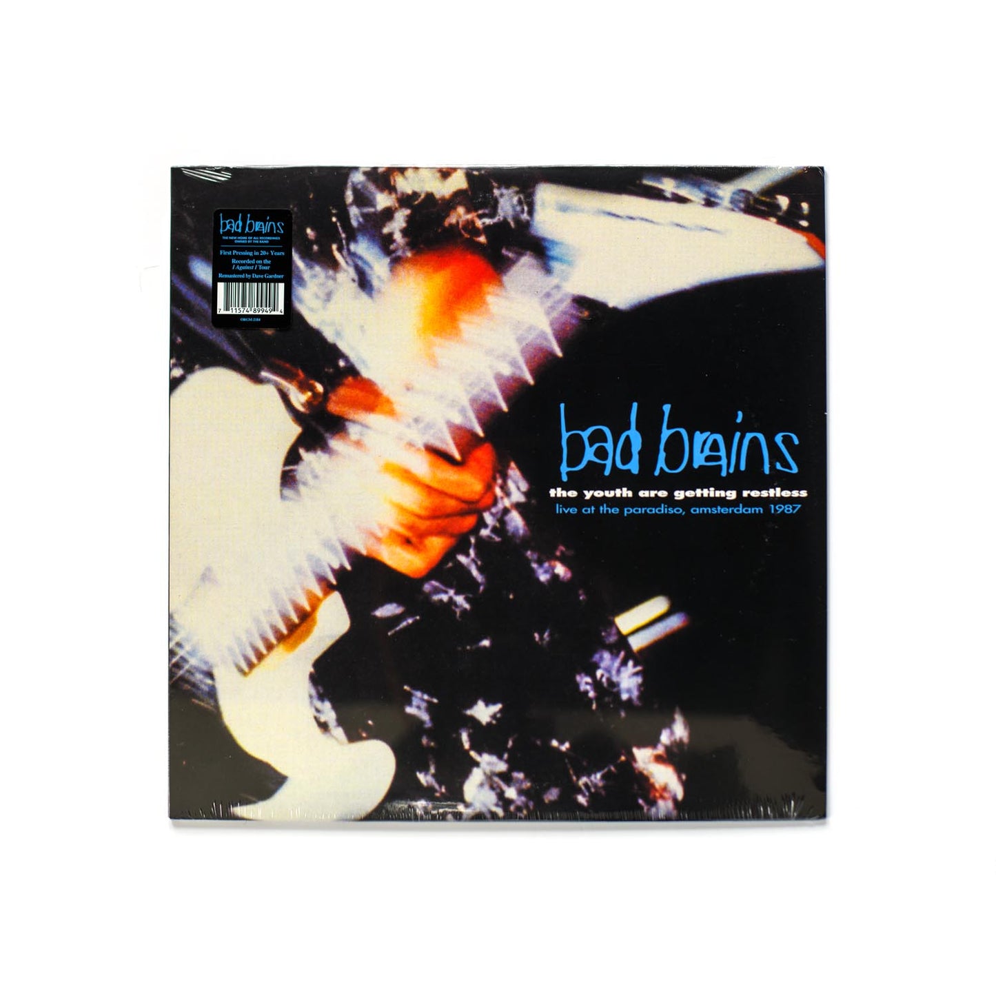 Bad Brains The Youth Are Getting Restless front cover with a stylized band logo and photo from the 1987 Amsterdam live performance.