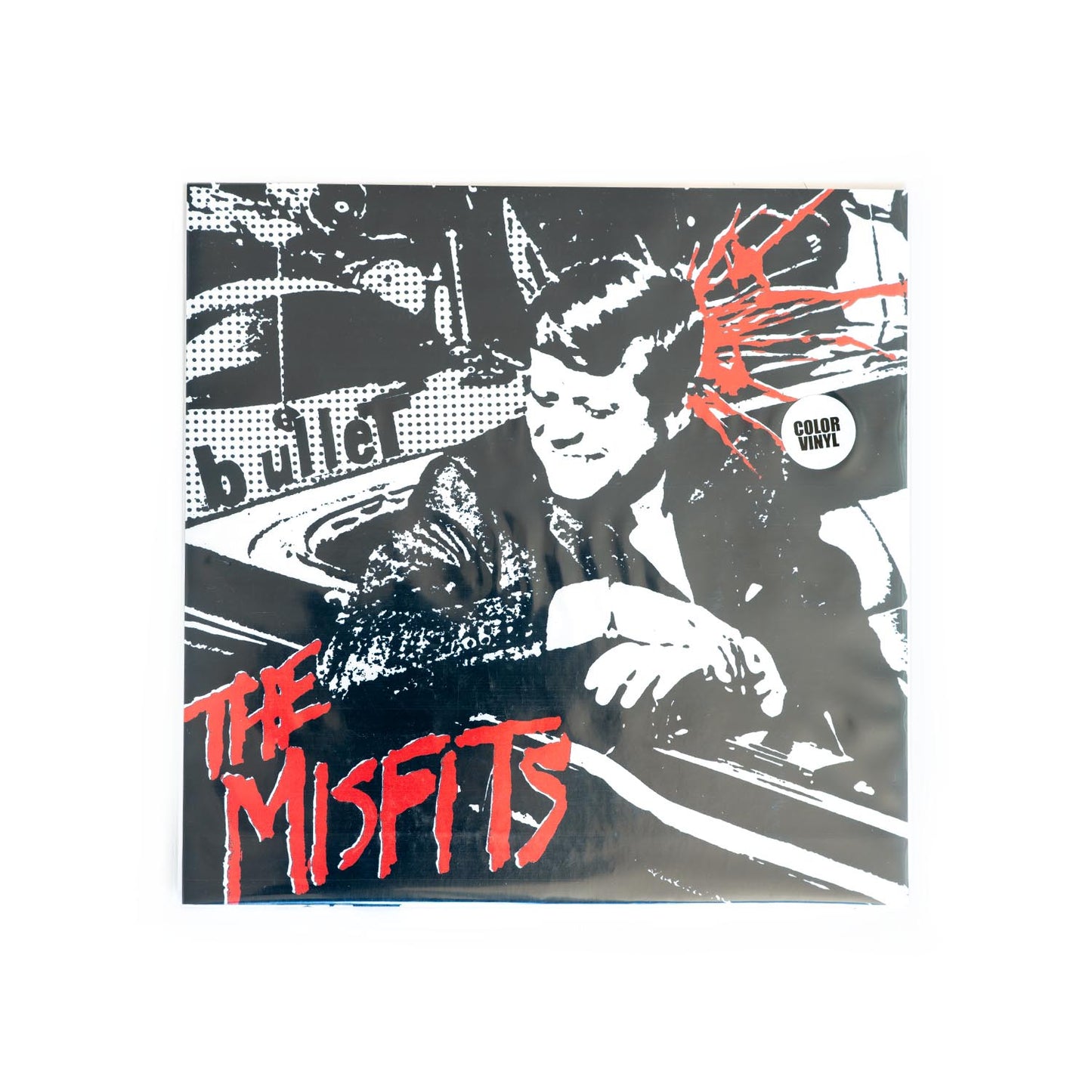 Misfits Bullet cover art. John F Kennedy sitting in convertible smiling with red Misfits in the bottom left.