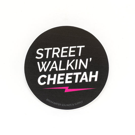 Street Walkin' Cheetah 3" Round Vinyl Sticker