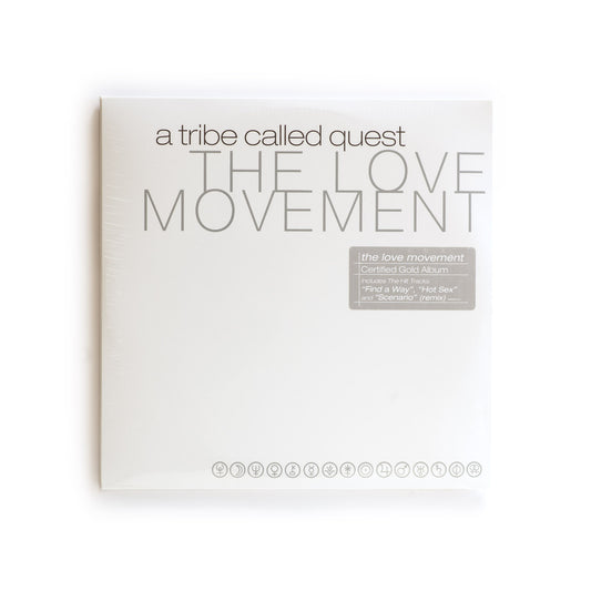 A Tribe Called Quest – The Love Movement 3xLP vinyl album front cover. 2023 Jive/Legacy reissue of the 1998 classic hip-hop record featuring “Find A Way” and “The Love.”
