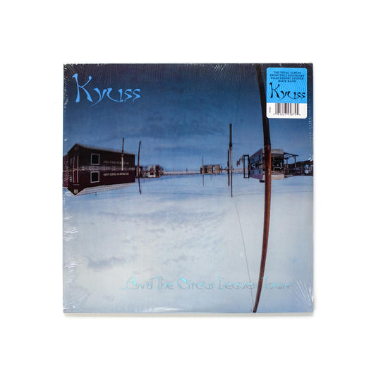 Kyuss ...And The Circus Leaves Town front cover showing a photo of submerged houses in the Salton Sea. 
