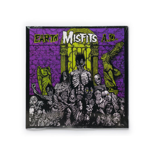 Misfits – Earth A.D. / Wolfs Blood album cover featuring Mad Marc Rude’s iconic horror-punk artwork.