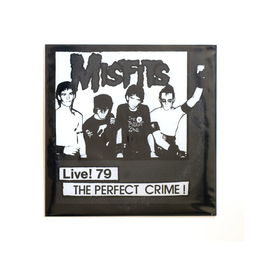 Misfits The Perfect Crime 7 inch featuring  high contrast image of the band. Bobby Steele, Glenn Danzig, Jerry Only,  and Joey Image.